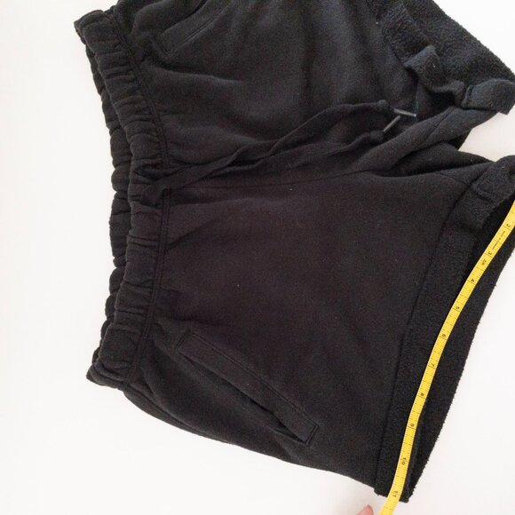 Victorias Secret Pink Black Fleece Shorts With Rainbow Logo Elastic Waistband S - Picture 6 of 12